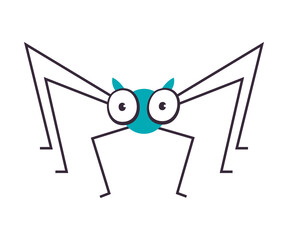 Cute Funny Spider Insect, Lovely Colorful Creature Cartoon Vector Illustration