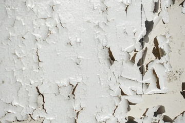 Wood with old peeling paint for background