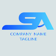 SA Letter Logo Design 