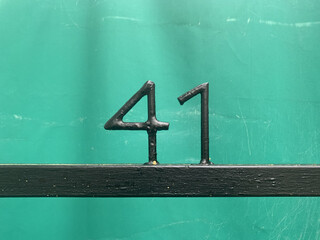 Closeup shot of number 
