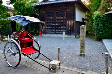 Japanese carriage in Kyoto, Japan