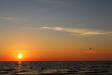 sunset over the sea