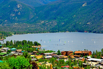 Scenic view of Grand Lake, Colorado, USA