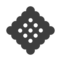 Delicious crispy cookies. Simple food icon in trendy line style isolated on white background for web apps and mobile concept. Vector Illustration.