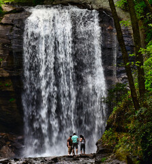 Waterfall and Tourist