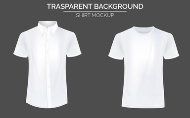White T-Shirt and Formal shirt Mockup.
