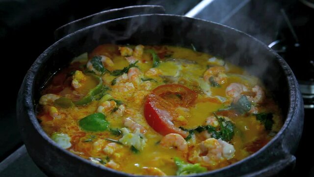 Moqueca fish and shrimp, traditional dish of Brazilian cuisine
