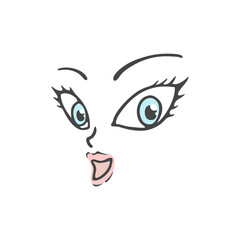 Woman face draw