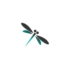 Dragonfly logo icon design concept template illustration