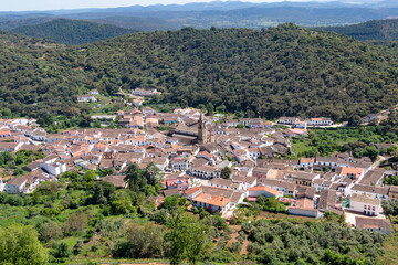 Alajar, municipality in the Sierra de Aracena, province of Huelva, Andalusia. It gives its name to the highest mountain pass in the province of Huelva, with 837 meters of altitude - obrazy, fototapety, plakaty