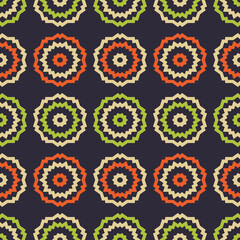 Seamless pattern with geometric ornament.