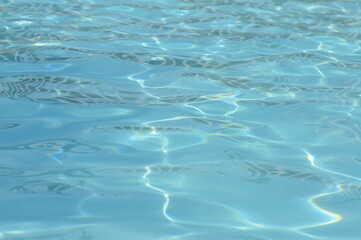 blue water patterns in a swimming pool