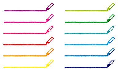 12色相環　クレヨン　ラベル