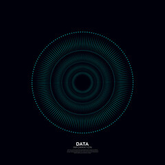 Abstract vector explosion lines equalizer circular shape  isolated  technology background. Big data algorithms visualization. 
Vector illustration in concept of technology, science, quantum explosion.