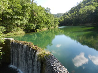 Ouachita Mountains - Scenery of Waterfalls and Lakes in the Central Arkansas Mountains. Peaceful...