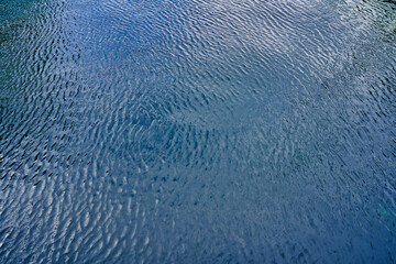 Blue water texture close-up
