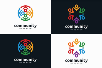 collection of community logo template