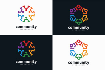 Fototapeta premium set of community logo template