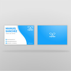 Blue elegant Business Card 