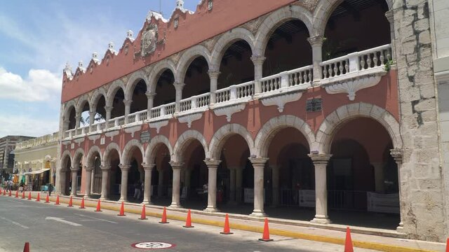Merida town hall located at Plaza Grande, the main square of Merida, Yucatan, Mexico