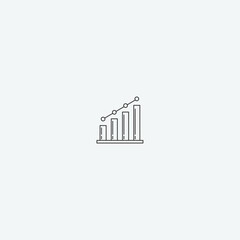 Bar chart vector icon illustration sign