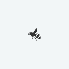 Bee vector icon illustration sign