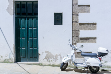 old scooter on the street