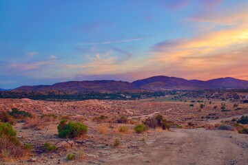 Beautiful Sunset In The Southern California Desert City Palmdale
