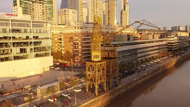 Puerto Madero atardecer tomas de drone