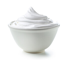 bowl of whipped egg whites