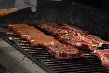 grilled meat on the grill