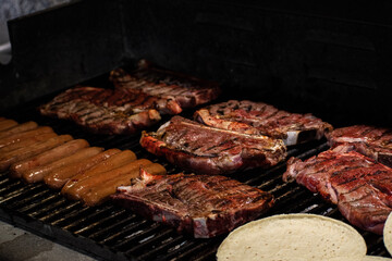 grilled meat on the grill