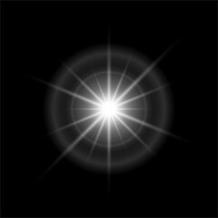 キラキラしたスパークルな光素材(黒背景)