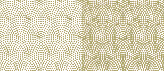 Fish scales seamless pattern. Vector monochrome illustration