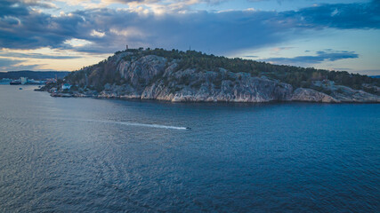 A North Sea sunset, near Kristiansand, Norway