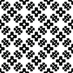 floral seamless pattern background.Geometric ornament for wallpapers and backgrounds. Black and white pattern. 