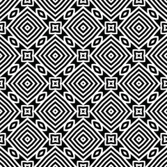 floral seamless pattern background.Geometric ornament for wallpapers and backgrounds. Black and white pattern. 