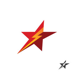 Star modern logo design. Flat vector icon illustration