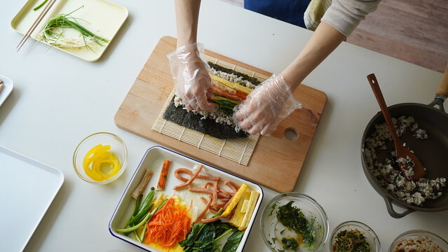 봄나물 김밥