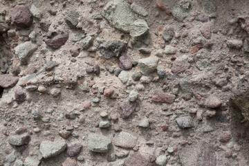 波風に浸食された堆積岩の表面	