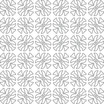  vector pattern with triangular elements. Geometric ornament for wallpapers and backgrounds. Black and white pattern. © t2k4
