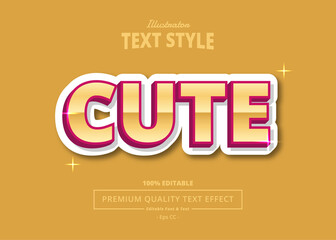 CUTE ILLUSTRATOR TEXT EFFECT
