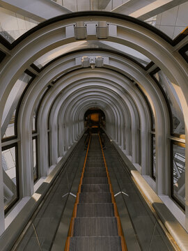 Escalator of Umeda Sky Building (Kuchu Teien Observatory), Osaka, Japan