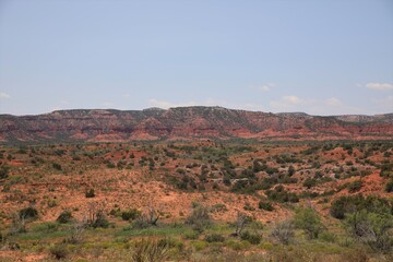 Views of the Beautiful Caprock Canyons and Surrounding Cliffs in Caprock Canyon State Park Near Quitaque, Texas