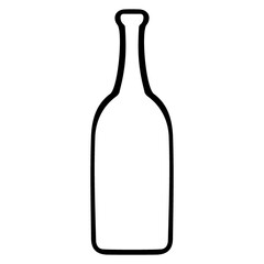 Bottle hand drawn sketch isolated on white background.