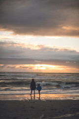 Sunset on Karamea Beach, West Coast, New Zealand