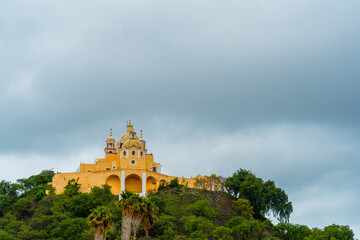 Fototapeta na wymiar Church of Our Lady of Remedies in Cholula, Mexico.