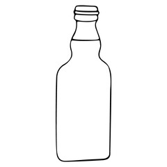 Drink bottle hand drawn vector illustration