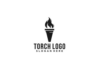 torch logo in white background