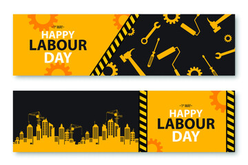 Happy Labor Day banner. Design template. Vector illustration